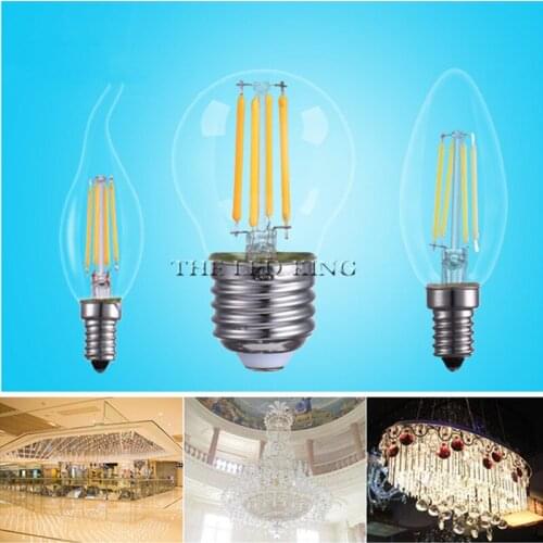 Dimmable B15 LED Bulb 4W C35 LED Light Bulb 40W Incandescent Replacement, Filament Candle Bulb for Indoor Lighting