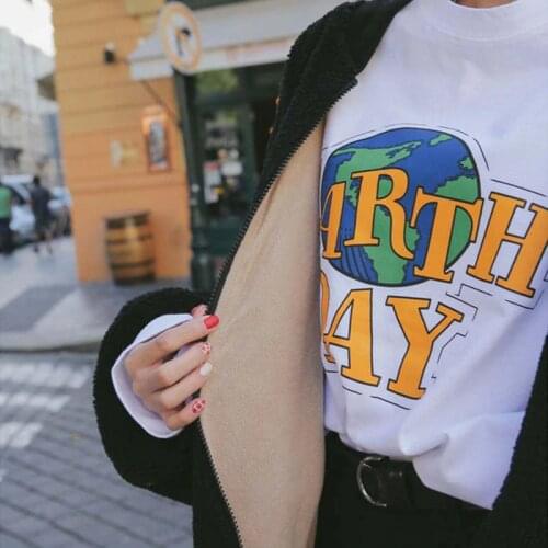 Earth Day Aesthetic print Women Girls T shirt Tumblr Fashion Street Style Plus size New Summer Hipster casual Cute Tops&Tees