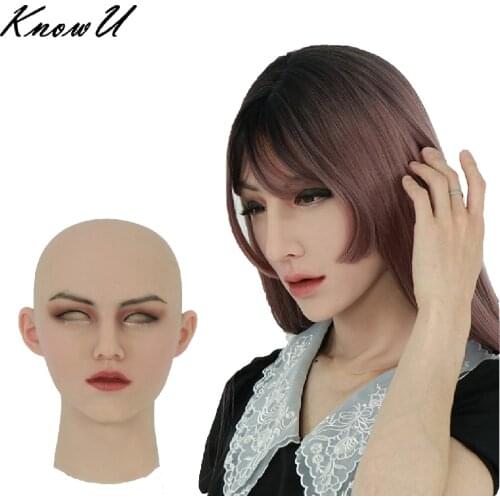 KnowU May Soft Femalemask Crossdress Cosplay Tgirl Crossplay Máscara de Silicona Femenina силиконовая женская маска Transgender