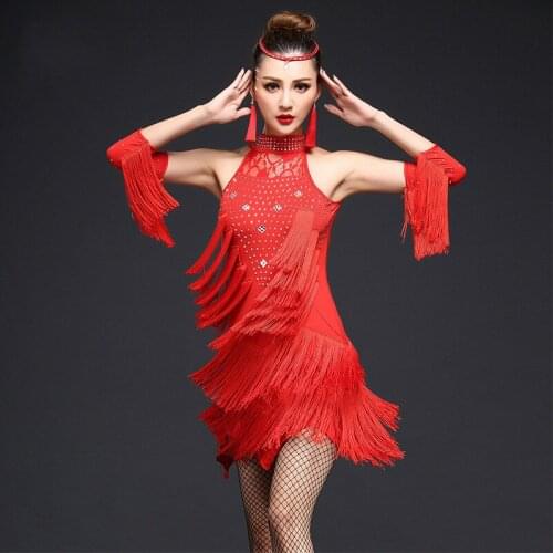 Women Lady Latin Dancewear Salsa Cha Cha Tango Ballroom Dance Wear Costume Dress for Stage Performance Costumes