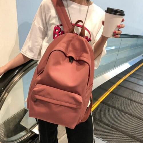 Women Backpack School Bag For Teenage Girl Simple Fashion Wild Large Capacity Mochila Feminina Travel Nylon Backpacks Women Bags