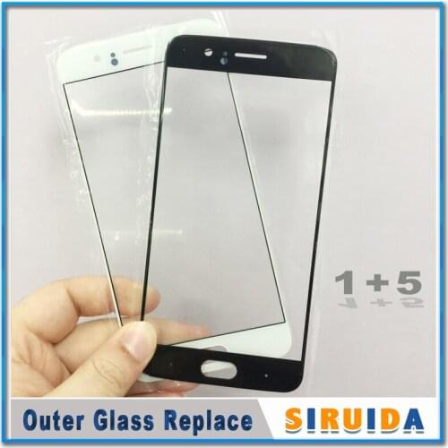 1pcs Perfect LCD Front Outer Glass Lens For one Plus 5 1+5 A5000 Refurbished Repairing Broken Touch Screen