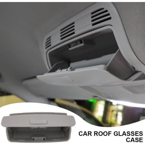1 Pc Gray Car Sun Glasses Case Sunglasses Storage Box Holder For VW Tiguan Golf Jetta Passat CC Scirocco 2009 2010 2011