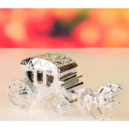 10PCS wedding gift box Cinderella carriage Royal carriage box candy box activity party decoration plastic WJ103116