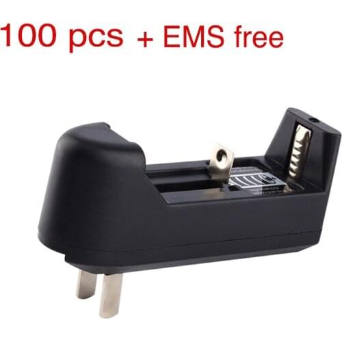 100pcs+ EMS shipping All-purpose Portable Single Slot DC3.6V/3.7V Wall Charger For 18650/26650/14500 Li-ion Battery With IC
