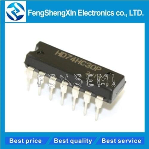 100pcs/lot New HD74HC30P SN74HC30N 74HC30 8-input NAND Gates DIP-14