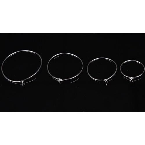 100Pcs Silver Plated Wine Glass Cup Charm Rings Party Wedding Table Decor Wire Hoops Handmade DIY Drink Markers Party Acc