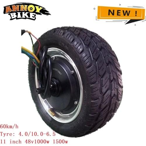 11 inch Hub Motor 48V 1000W 1500W 4.0/10.0-6.5 Tyre Gearless Motor High Speed Motorcycle Engine Brushless Bicicleta