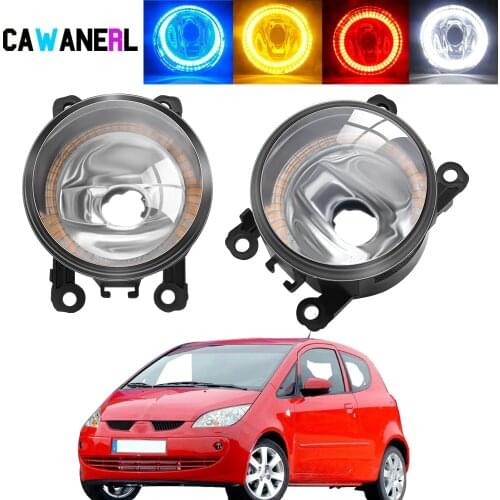 2 X Car Angel Eye Fog Light Assembly Halo Ring DRL Fog Daytime Running Lamp H11 12V For Mitsubishi Colt Hatchback 2004-2012