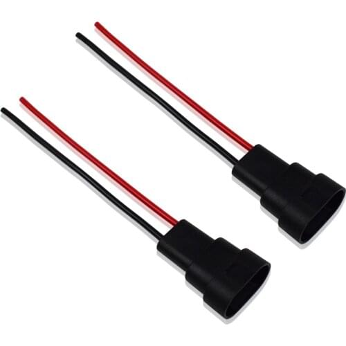 2Pcs 9005 HB3 9006 HB4 9012 Hir2 Extension Wire Harness Connector For Headlight Fog Lamp 2 Pins Male Socket Plug Female Adapter