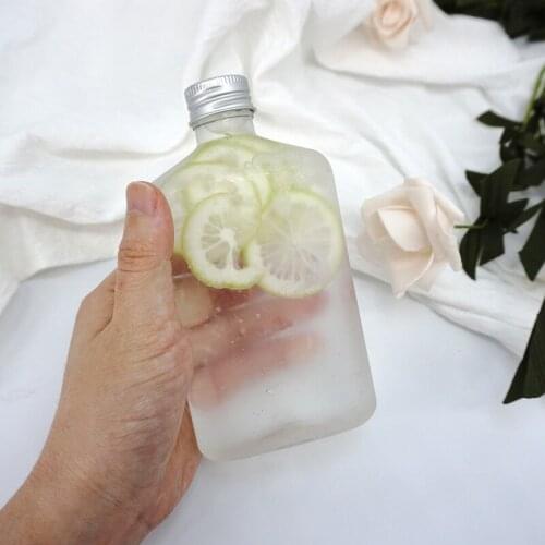 20pcs High quality 300ML square cold brewed tea cup transparent cold drink packaging plastic cup birthday party cup with lid