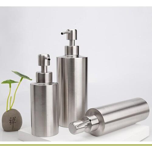 304 Stainless-Steel Soap Dispenser Bottle Hand Sanitizer In Emulsion Bottle Kitchen Bathroom Fixture Hardware 250ml 350ml 550ml