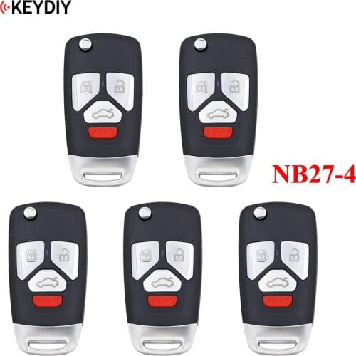 5PCS,Multi-functional Universal Remote Key for KD900 KD-X2 URG200 NB-Series ,KEYDIY NB27-4 (all functions Chips in one key)