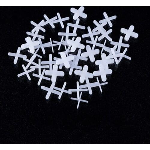 500PCS Tile Spacer Cross Plastic Tiling Ceramic Tilers Plumbers White Cross Clips Tile Locator Gap Tool 1/1.5/2/2.5/3/5MM