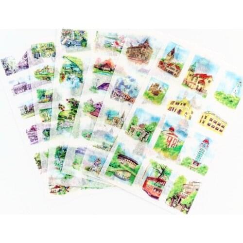 6pcs Dream house decorative stickers diy decoration sticker for album scrapbooking stationery sticker gift for kids