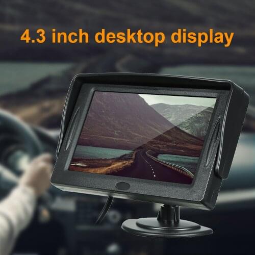 4.3 Inch TFT Color Display Sun Visor Car LCD Monitor Dashboard Screen Parking Monitor Stand Type 800 * 480 2 way AV input