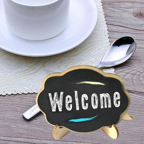 Mini Wooden Double-sided Chalkboard Sign Message Board Wedding Party Table Decor Number Card Decorative Parts