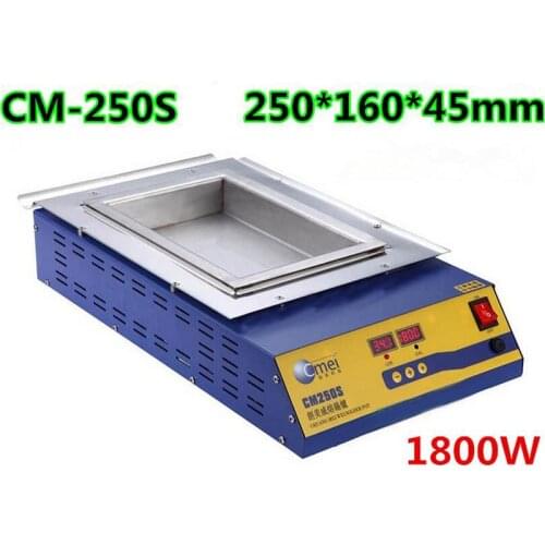 CM-250S Digital display 1800w melt tin 15.1KG temperature adjustable Melting tin furnace Lead-free solder pot square tin stove