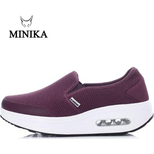 Outdoor Walking Fitness Sneakers Height Increasing Womens Swing Shoes Air Cushion Outdoor Shake Platform Aerobics Sport Shoe