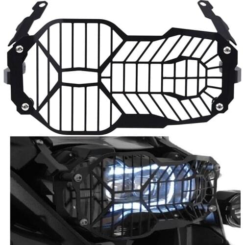 POSSBAY Headlight Grill Cover for BMW R1200GS 2013-2016 Black Motorcycle Headlight Guard Grille Cover Motorcycle Accessories
