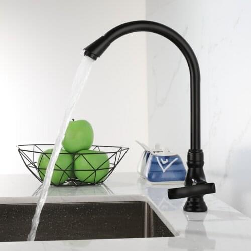 Brass kitchen cold water faucet black single cold kitchen faucet