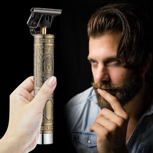 Men Cordless Hair Clipper Barber Professional Buddha Dragon Electric Hair Cutting Machine Beard Shaving Hair Trimmer Styling Kit