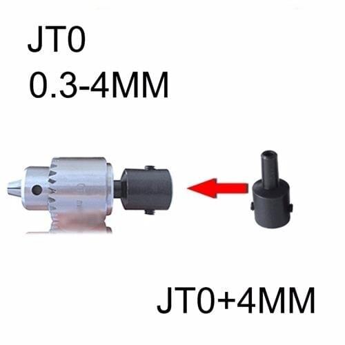 Mini Electric Drill Chuck 0.3-4mm With 4mm Steel Shaft Mount JT0 Inner Hole