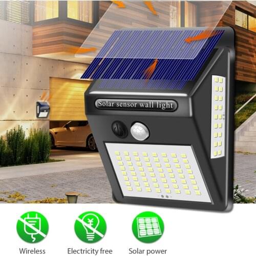 Outdoor Solar Light Wall Lamp 20/30/100/150 LED Waterproof PIR Motion Sensor detector light Yard Street Light presence detector