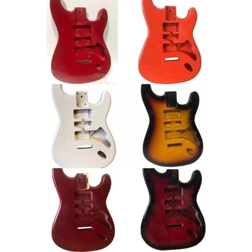Semi Finished Electric Guitar Body Unfinished DIY Fender ST Style Guitar Accessories Sunburst Color ST Guitar Barrel