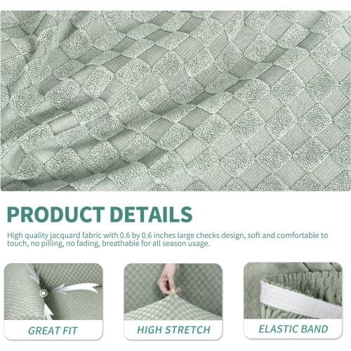 Semi-Circular Single Seat Solid Sofa Protective Cover High Elasticity Soft Indoor Home Cafe Decoration Multicolor Stool Cover