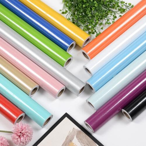 Plain White Black Glitter DIY Self Adhesive Vinyl Wallpaper in Rolls for Kitchen Wallpapers Furniture Waterproof Wall Sticker