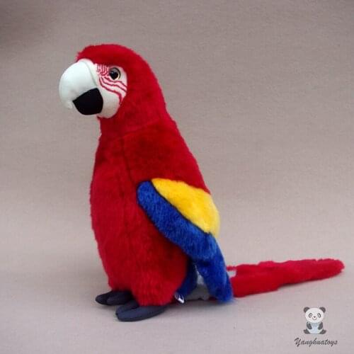Real life stuffed animal parrot toy America Red Macaw Model dolls toys gifts decoration good quality