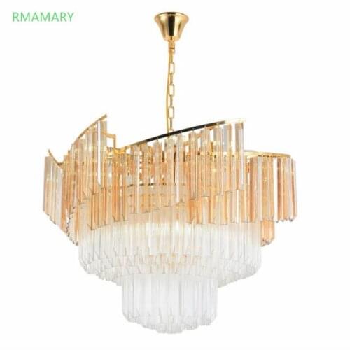 Light luxury modern chandelier luxury atmosphere living room crystal chandelier design LED lights Free shipping 110-220V lamp