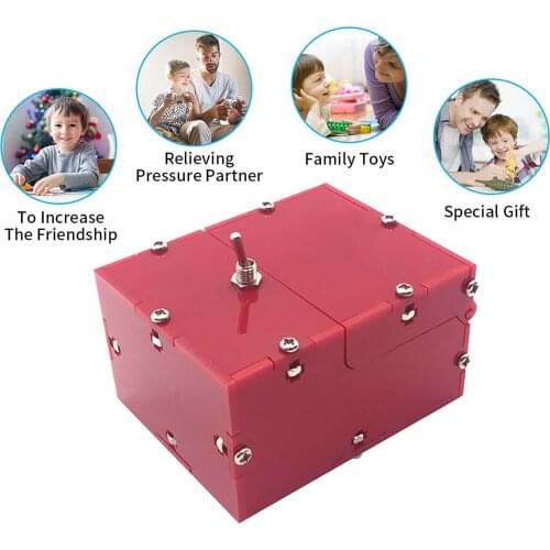 DIY Turns Itself Off Useless Box Educational Handmade Toy Leave Me Alone Machine Practical Funny Toys Birthday Christmas Gift