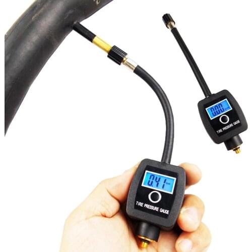 Universal Auto Car Air Tire Pressure Inflator Gauge Car Motorcycle Bike Flexible Hose Pressure Gauge Dial Meter Vehicle Tester