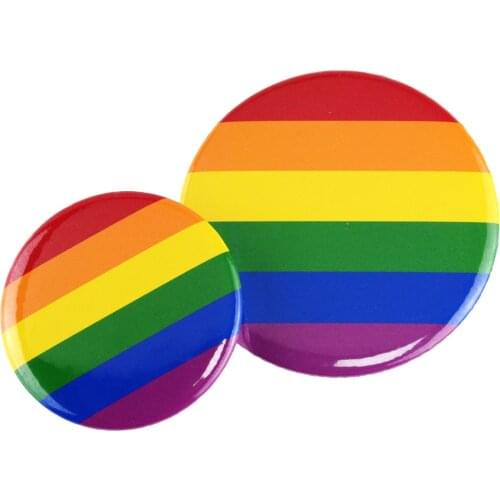 1 Pc LGBT Pride Rainbow Flag Tinplate Badge Support Gay Lesbian Bisexual Transgender Symbol Pin Lgbt Icons Brooch