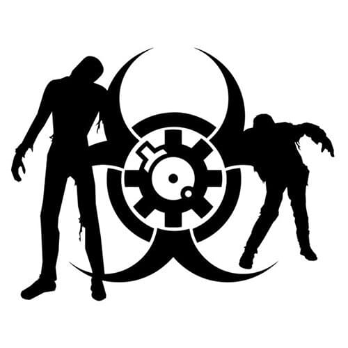 Zombie Biohazard Cut Vinyl Car Decal Waterproof Car Body Window Stickers Cool Boys Car Art Decor 20cm tall L067