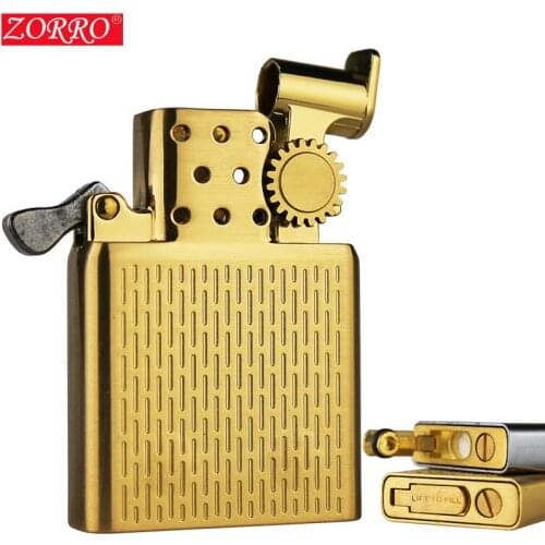 Zorro Brass Stainless Steel Kerosene Lighter Replacement Insert Sealed Oil Liner Universal Outdoor Lighters Inner Parts Smoking
