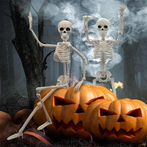 1pc Skeleton Full Body Model Pumpkin Bride and Groom Skeleton Figure Movable Joint Ghost for Halloween Party Decoration Supplies