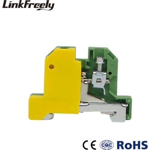 10PCS EK6/35 Electrical Cable Wire Connector Terminals Ground Screw Terminal Block Wiring Connection Terminator Wire Joint