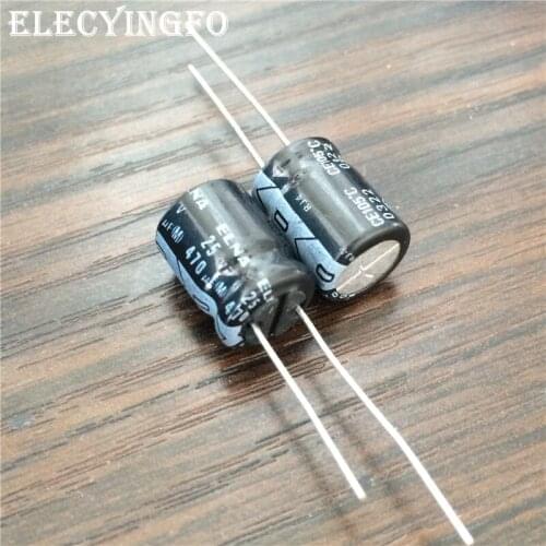 100pcs 470uF 25V470UF Japan ELNA RJ4 Series 10x12.5mm 25V470uF Audio capacitor