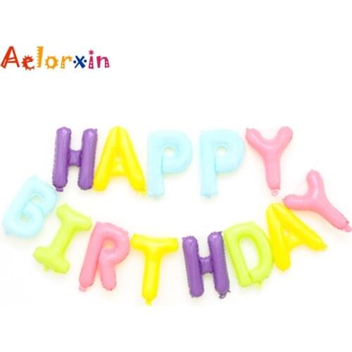 16-inch Happy Birthday Letter Balloon Childrens Birthday Inflatable Birthday Party Decoration Wedding Happy Birthday Party