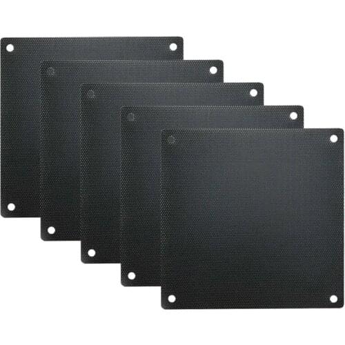 5Pcs 8cm 9cm 12cm 14cm Black Square Fan Filter PC Computer Mesh Dustproof Case Cover 80 90 120 140mm Fan Dust Filter Cooler