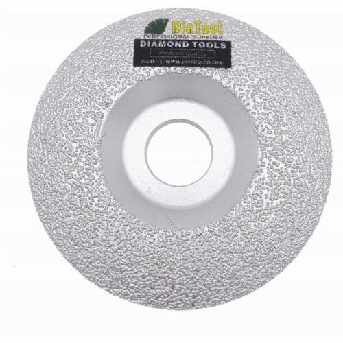 DIATOOL 4" Vacuum Brazed diamond cup wheel for multi-purpose, convex grinding wheel for all stone and construction material