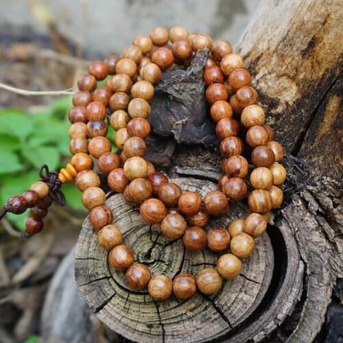 6mm 8mm * 108 * Natural Vietnam Sandalwood / Rosewood / Mala Loose Beads Japa Prayer Bracelet Jewellry Findings DIY Accessories