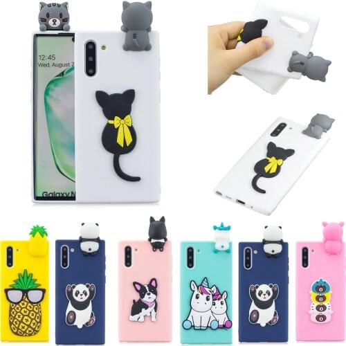 Case for samsung galaxy A9 A8 A7 A6 J7 J6 J5 J4 J3 3D Kawaii Bow cat Dolls Toy back cover for S20 Ultra S10 5g S9plus 8 M30 Capa