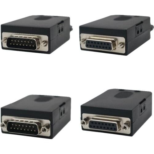 DB15 Male/Female 15Pin D-Sub Connector Plastic Cover solderless Terminal Board Screw/Nut Type