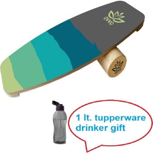 Wooden Balance Board, Surfing, Skating, Fitness, Yoga, skateboard Snowboard for Training and Coordination Exercise Portable Equipment