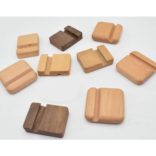 Beech Wooden Embroidery Hoop Base Bracket Mobile Phone Stand Holder Desk Phone Base Single Slot Bracket Handicrafts Home Decor