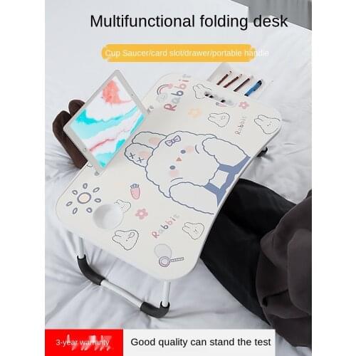 Childrens Bed Foldable Small Table College Student Bedroom Dormitory Upper Bunk Learning Small Table Board Laptop Desk
